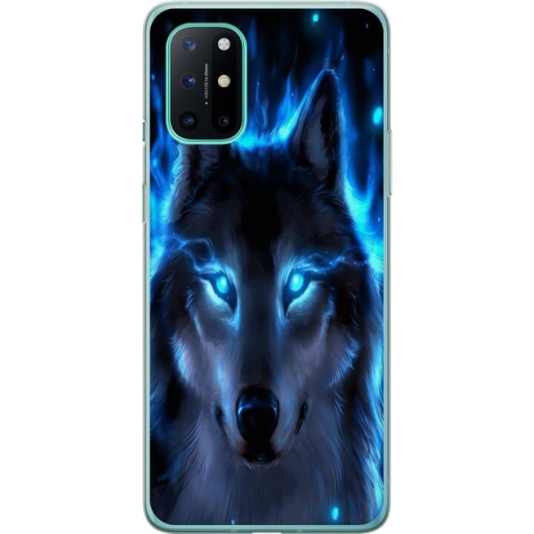OnePlus 8T Gennemsigtig cover Blå ulv