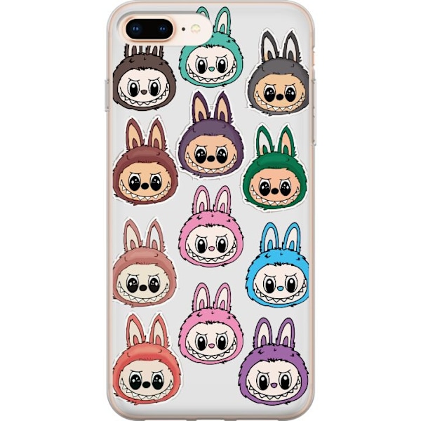 Apple iPhone 8 Plus Läpinäkyvä kuori Labubu Macaron Monster