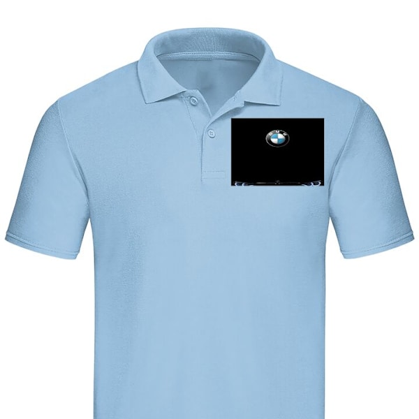 Poloshirt til Voksen | Elegant Poloshirt BMW Lyseblå X-Large