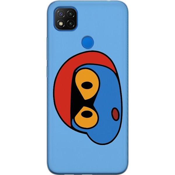 Xiaomi Redmi 9C NFC Genomskinligt Skal Bold Bot Head