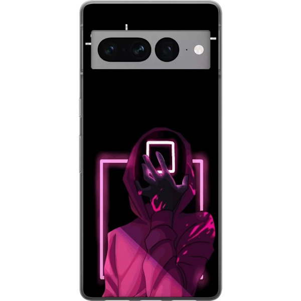 Google Pixel 7 Pro Gennemsigtig cover Squid Game Tema Populær Serie Motiv Grafisk Ikonisk Design Asiatisk Popkultur Spænding Drama