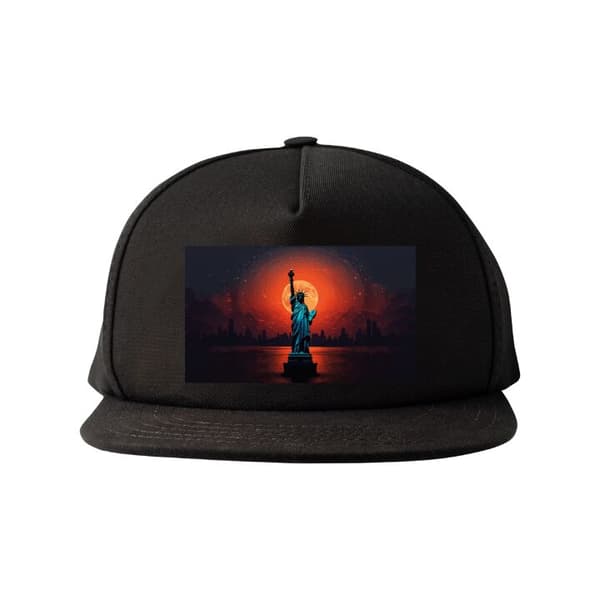 Snapback-lue svart one size