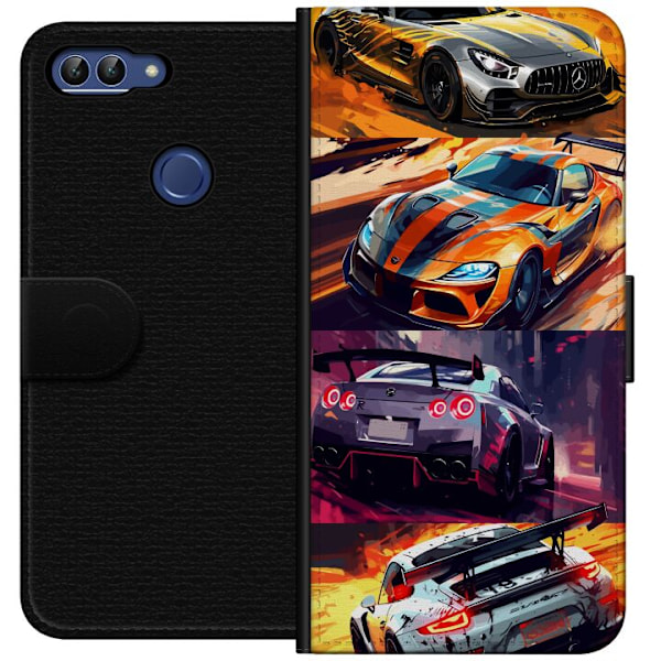 Huawei P smart Lompakkokotelo Ralli kuume - vauhdikas teema ralliautoilla