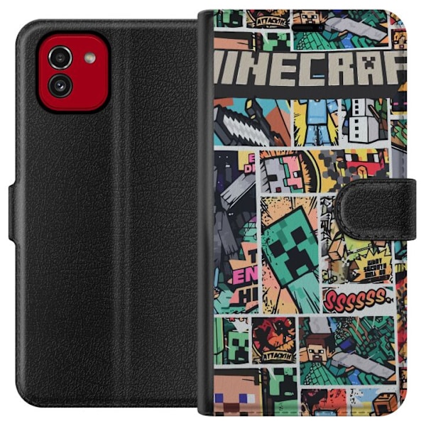 Samsung Galaxy A03 Tegnebogsetui Minecraft Kunst