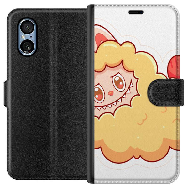 Sony Xperia 10 VI Lompakkokotelo Labubu Pesukarhu Pop Mart Hahmo Keräilyesine Söpö Suunnittelu Suosittu Teema Taideteos Leikkisarja