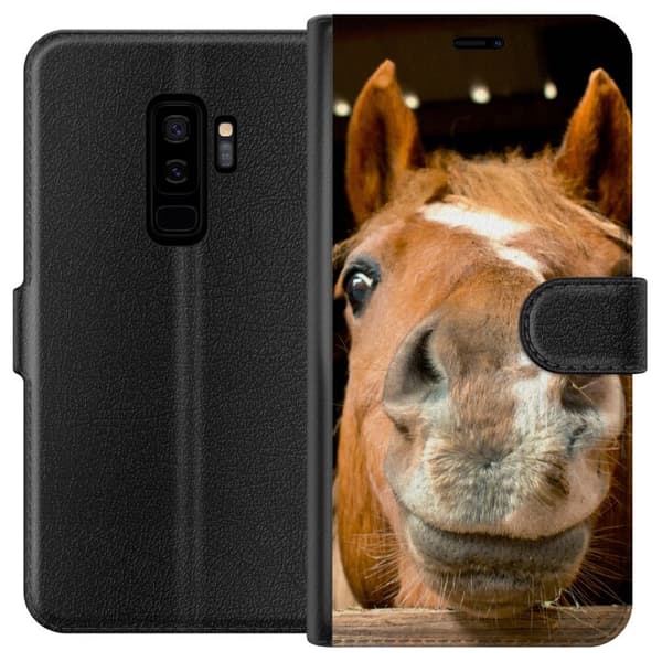 Kompatibelt Lommeboketui til Samsung Galaxy S9+ Glad Hest