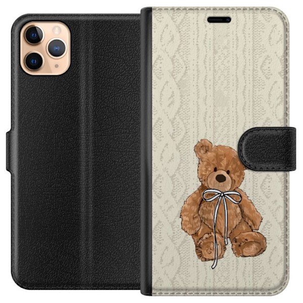Apple iPhone 11 Pro Max Tegnebogsetui Lille Teddy – klassisk teddy i enkel design