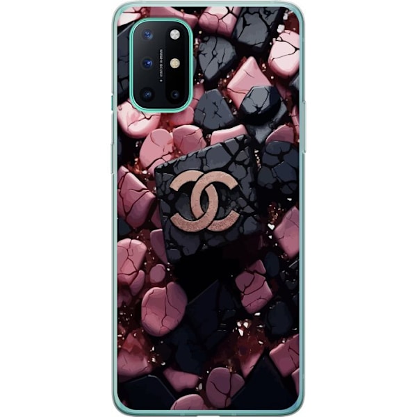 OnePlus 8T Läpinäkyvä kuori Chanel Musta ja Pinkki