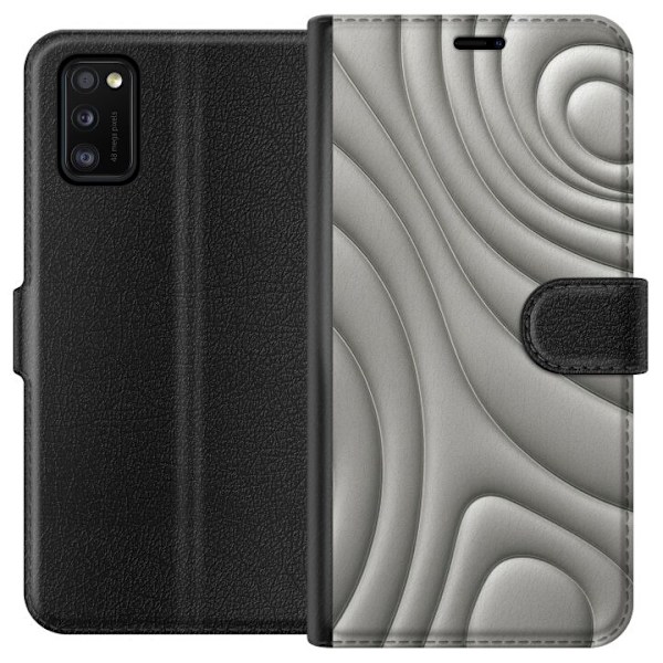 Samsung Galaxy A41 Plånboksfodral Silver Waves