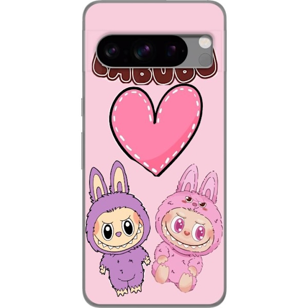Google Pixel 8 Pro Läpinäkyvä kuori Labubu Pink Monster