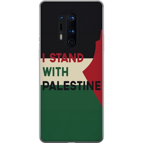 OnePlus 8 Pro Genomskinligt Skal Stand with Palestine – solidaritetsdesign med starkt budskap