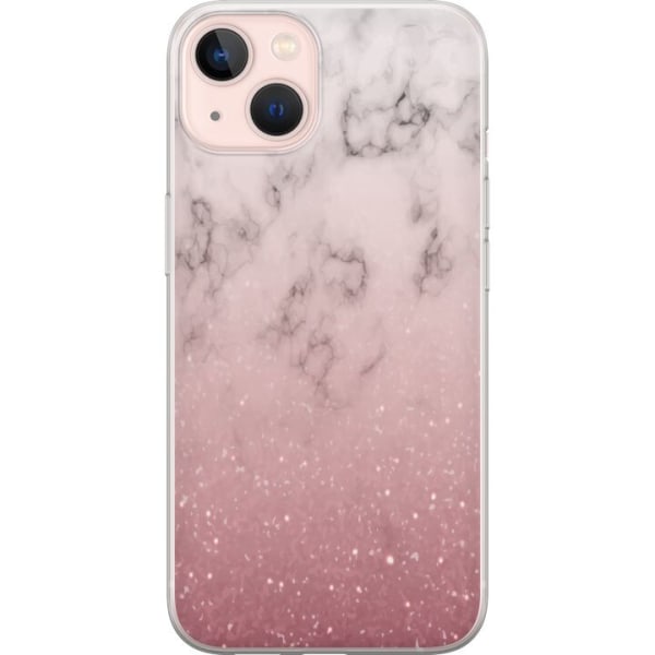 Apple iPhone 13 Genomskinligt Skal Glitter och marmor
