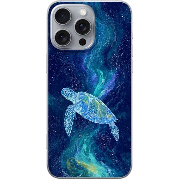 Kompatibelt Mobildeksel til Apple iPhone 16 Pro Max Havssköldpadda i stjärnhimmel blå
