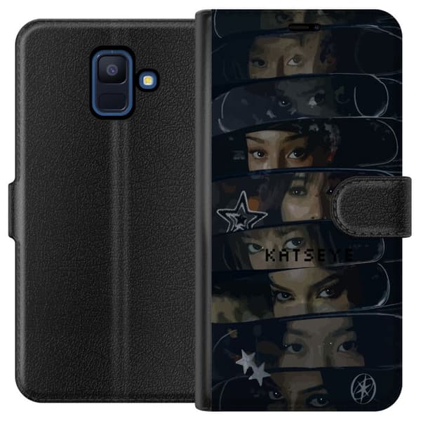 Kompatibel Tegnebogsetui til Samsung Galaxy A6 (2018) KATSEYE sort