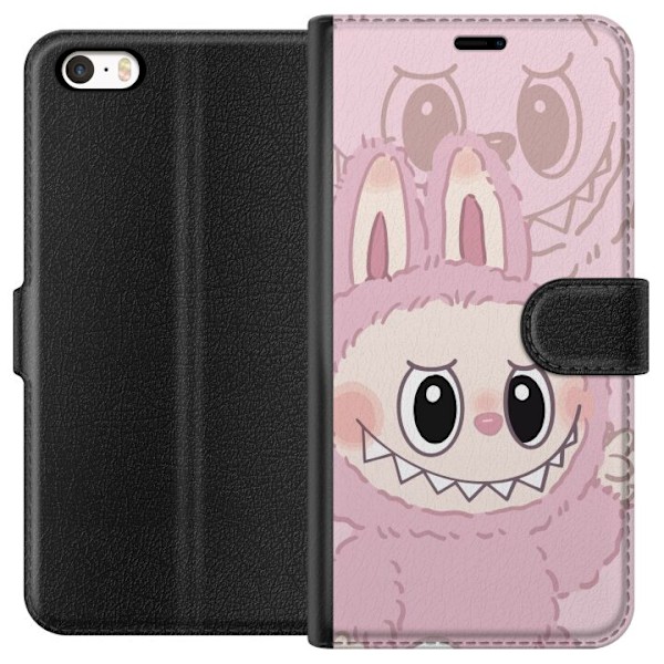Apple iPhone SE (2016) Lompakkokotelo Labubu Floral Freak