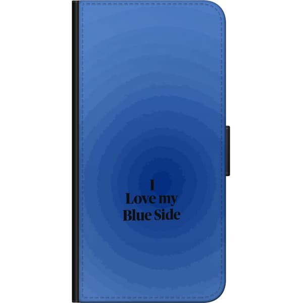 Kompatibel Tegnebogsetui til Xiaomi Redmi Note 9 Pro I Love My Blue Side blå