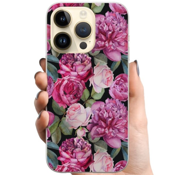 Apple iPhone 14 Pro TPU Mobildeksel Blomster