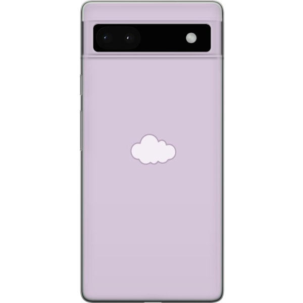 Google Pixel 6a Läpinäkyvä kuori Lila Pilvi - minimalistinen pilvi lila taustalla