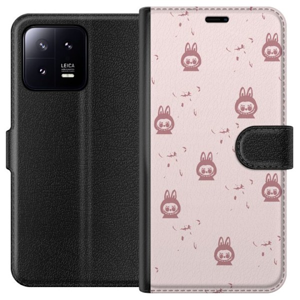 Xiaomi 13 Lompakkokotelo Labubu Neon Pop - Neonvärinen pop art hirviö