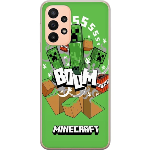 Samsung Galaxy A23 5G Genomskinligt Skal Minecraft Boom
