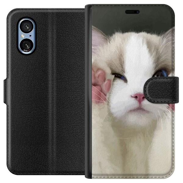 Sony Xperia 10 VI Plånboksfodral Katt Hej