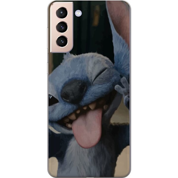 Samsung Galaxy S21 Läpinäkyvä kuori Stitch Söpö Alien - Sininen Suosikki Ulkoavaruudesta