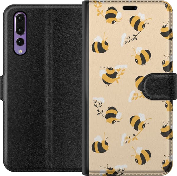 Kompatibelt Lommeboketui til Huawei P20 Pro Binkle Bee Mønster
