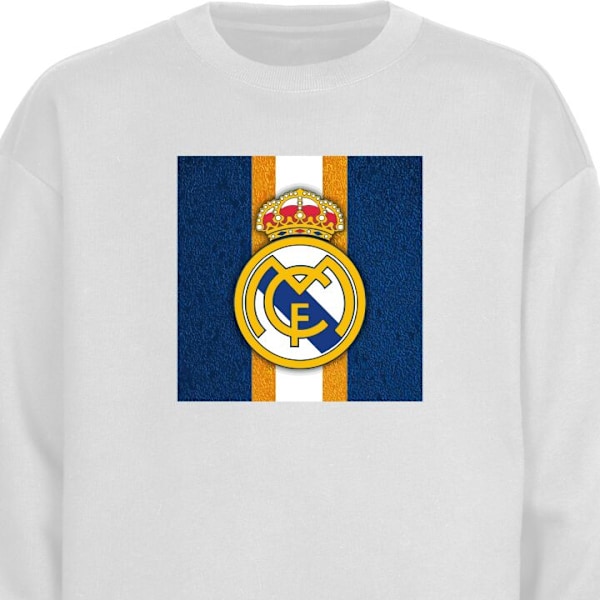 Sweatshirt til Voksne | Klassisk Collegebluse Real Madrid CF hvid L