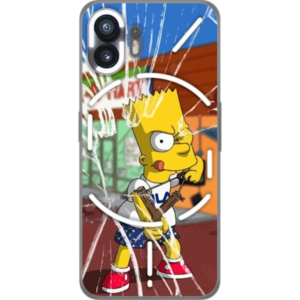 Nothing Phone (2) Läpinäkyvä kuori Bart Simpson