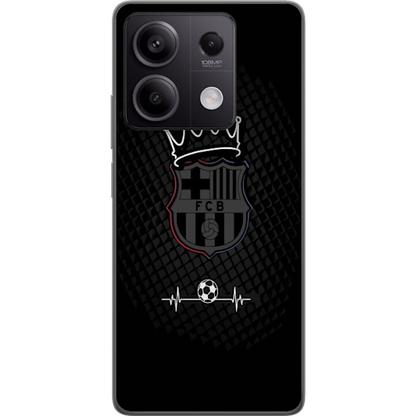 Xiaomi Redmi Note 13 Pro Läpinäkyvä kuori FC Barcelona Emblem Jalkapalloaihe Sininen Punainen Seuramerkki Katalonia La Liga Fanit Suosittu Ikoninen