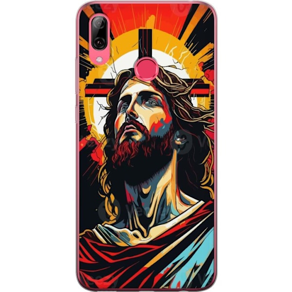 Huawei Y7 (2019) Läpinäkyvä kuori Jeesus ja Kortti - uskonn