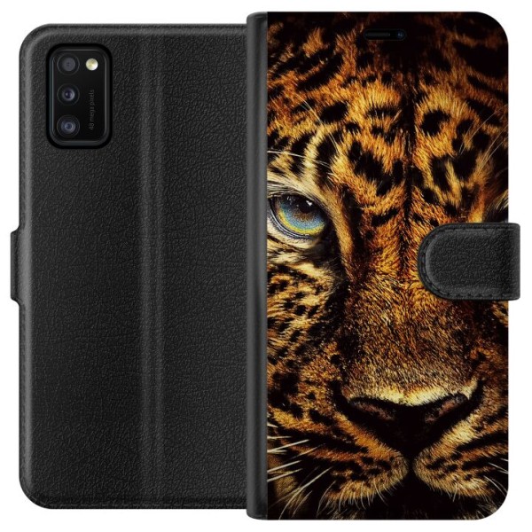 Samsung Galaxy A41 Tegnebogsetui leopard