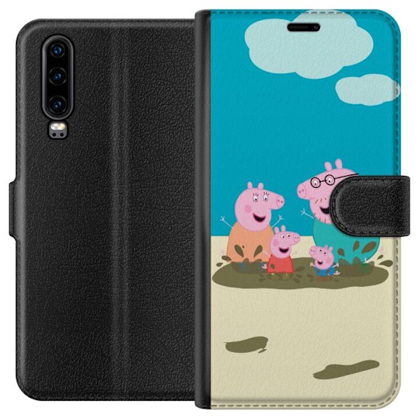 Huawei P30 Lompakkokotelo Greta Possu Perhe Jori Mutapuro Lasten Kuva Sarja Suosittu Lasten Hahmo Ilo
