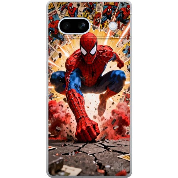 Kompatibelt Mobildeksel til Google Pixel 7a Spider Man action