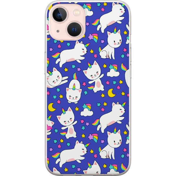 Apple iPhone 13 Gennemsigtig cover  Kat enhjørninger