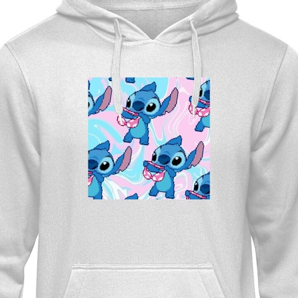 Barn-Hoodie | Mjuk Huvtröja för Barn Stitch Retro grå 9-11 År