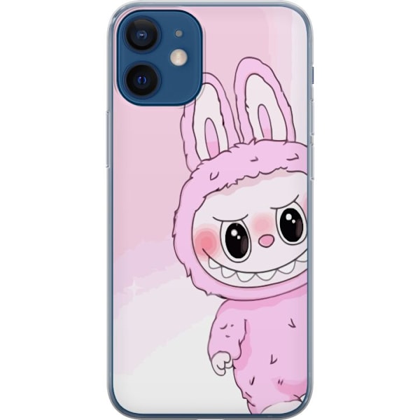 Apple iPhone 12 mini Genomskinligt Skal Labubu Bunny Series