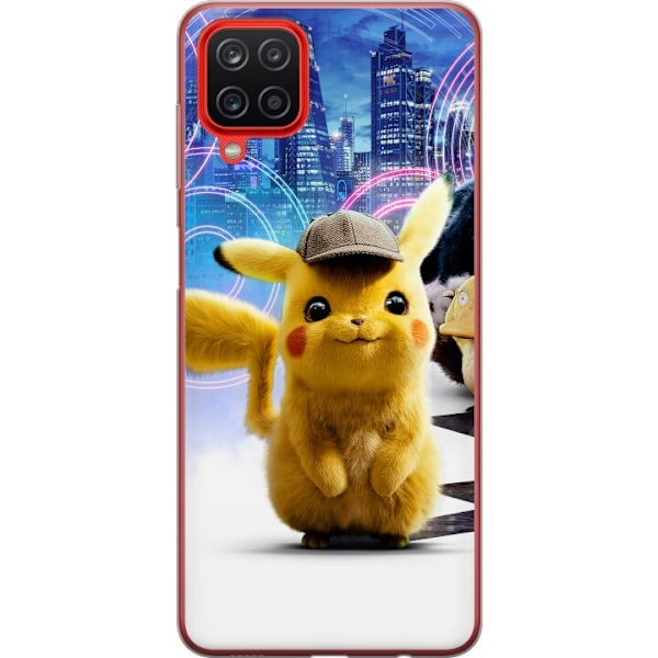 Samsung Galaxy A12 Genomskinligt Skal Detective Pikachu - Pikachu