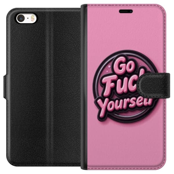 Kompatibel Tegnebogsetui til Apple iPhone SE (2016) Rosa 3D textposter