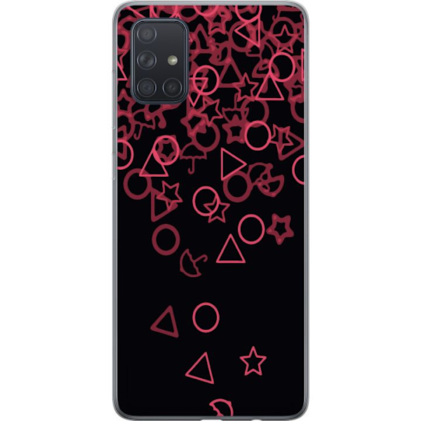 Samsung Galaxy A71 Läpinäkyvä kuori Squid Game Ikoni Sarja Suosittu TV-peli Ikoni Graafinen Motiivi Aasialainen Trendi Draamasarja