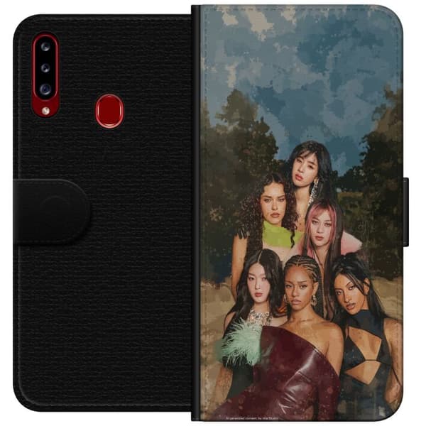 Kompatibelt Plånboksfodral till Samsung Galaxy A20s KATSEYE brun