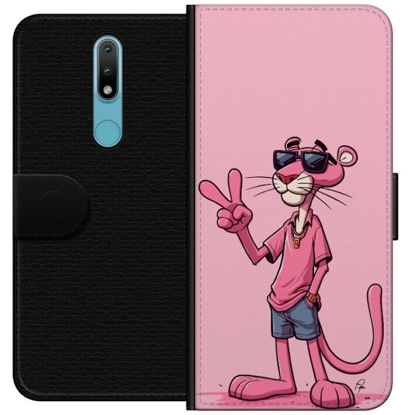 Nokia 2.4 Lommeboketui Pink Panter Peace