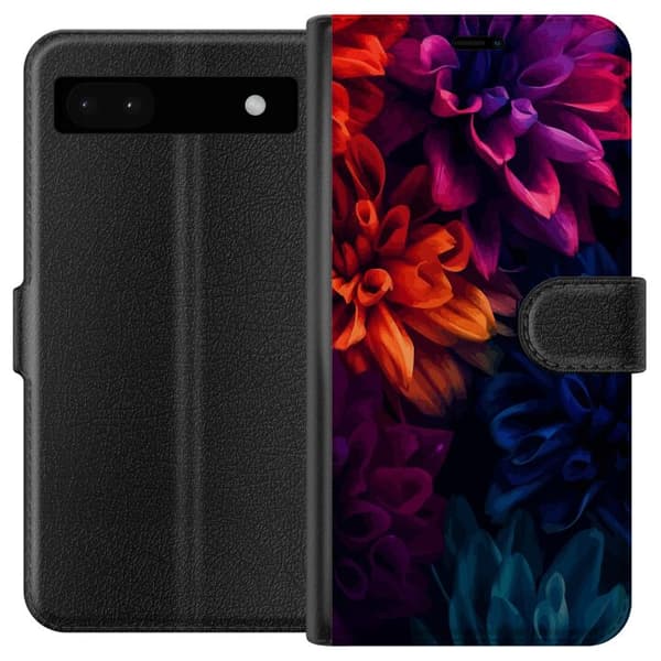 Kompatibel Tegnebogsetui til Google Pixel 6a Farverige blomster