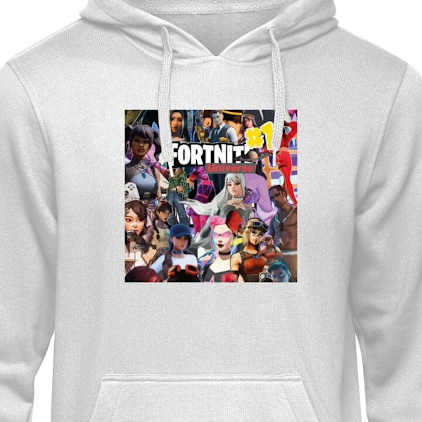 Barn-Hoodie | Mjuk Huvtröja för Barn Fortnite grå 12-13 År