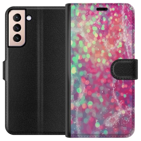 Kompatibelt Plånboksfodral till Samsung Galaxy S21 Glitter