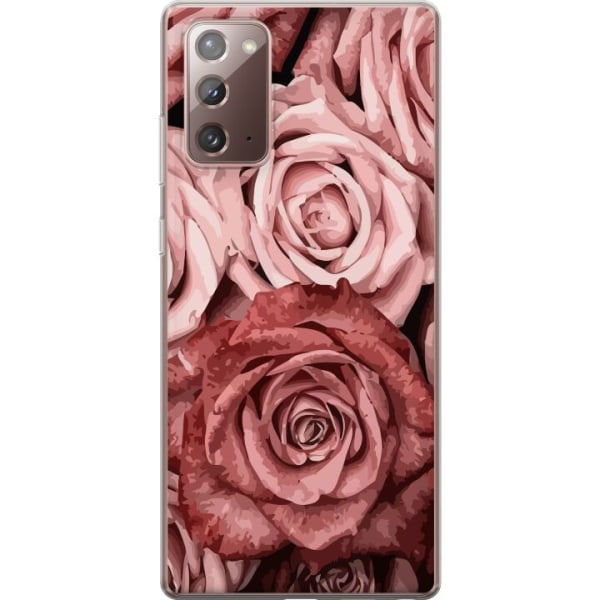 Samsung Galaxy Note20 Läpinäkyvä kuori Ruusut