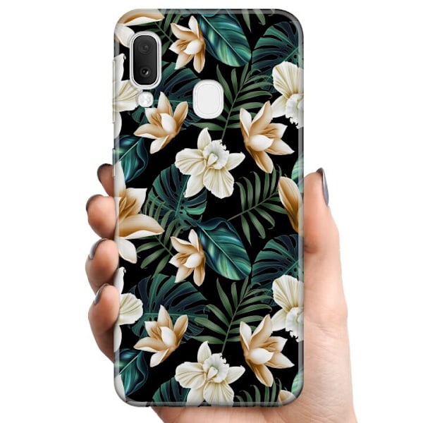 Samsung Galaxy A20e TPU Mobilskal Blommor