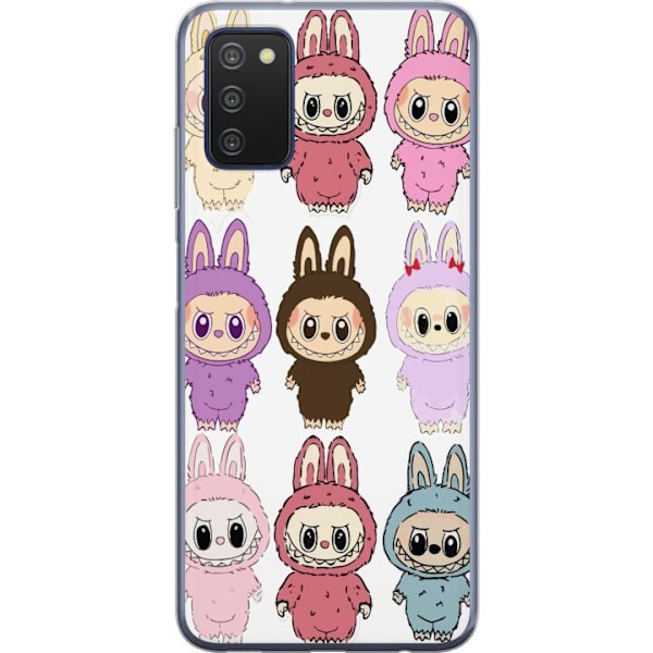 Samsung Galaxy A03s Läpinäkyvä kuori Labubu Pink Monster -