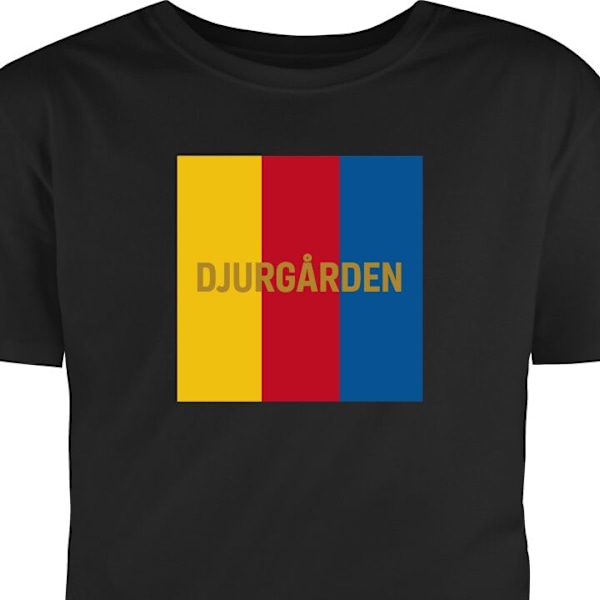Barn-T-shirt | Bekväm T-shirt för Barn Djurgården – fotbo svart 3-4 År