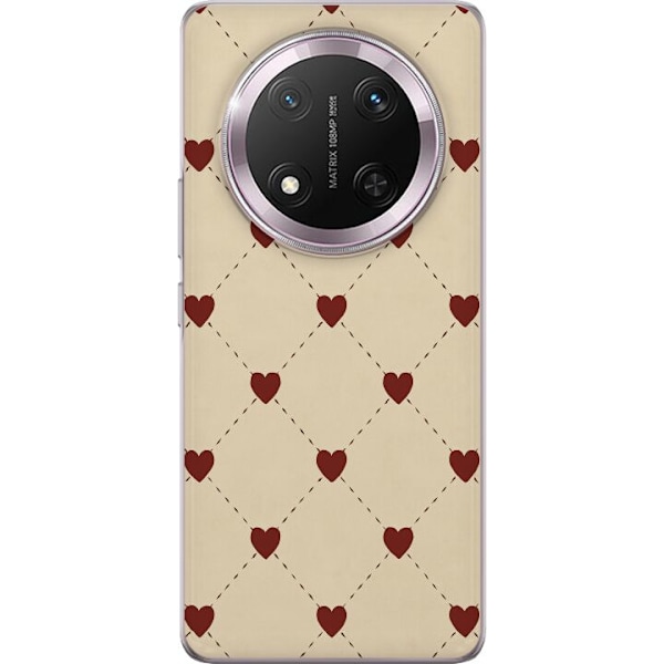 Honor Magic7 Lite Läpinäkyvä kuori Sydänverkko